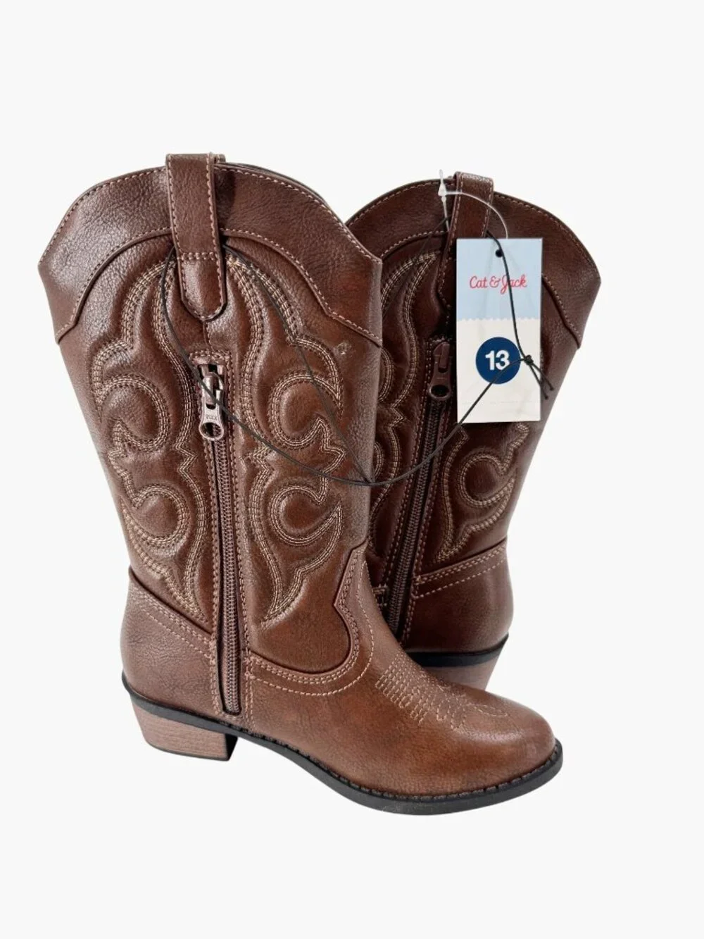 NEW Cat & Jack Kids' Montana Western Boots - Brown